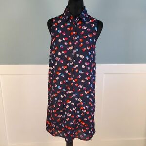 Artisan NY Navy Blue Floral Mini Dress NWT 2